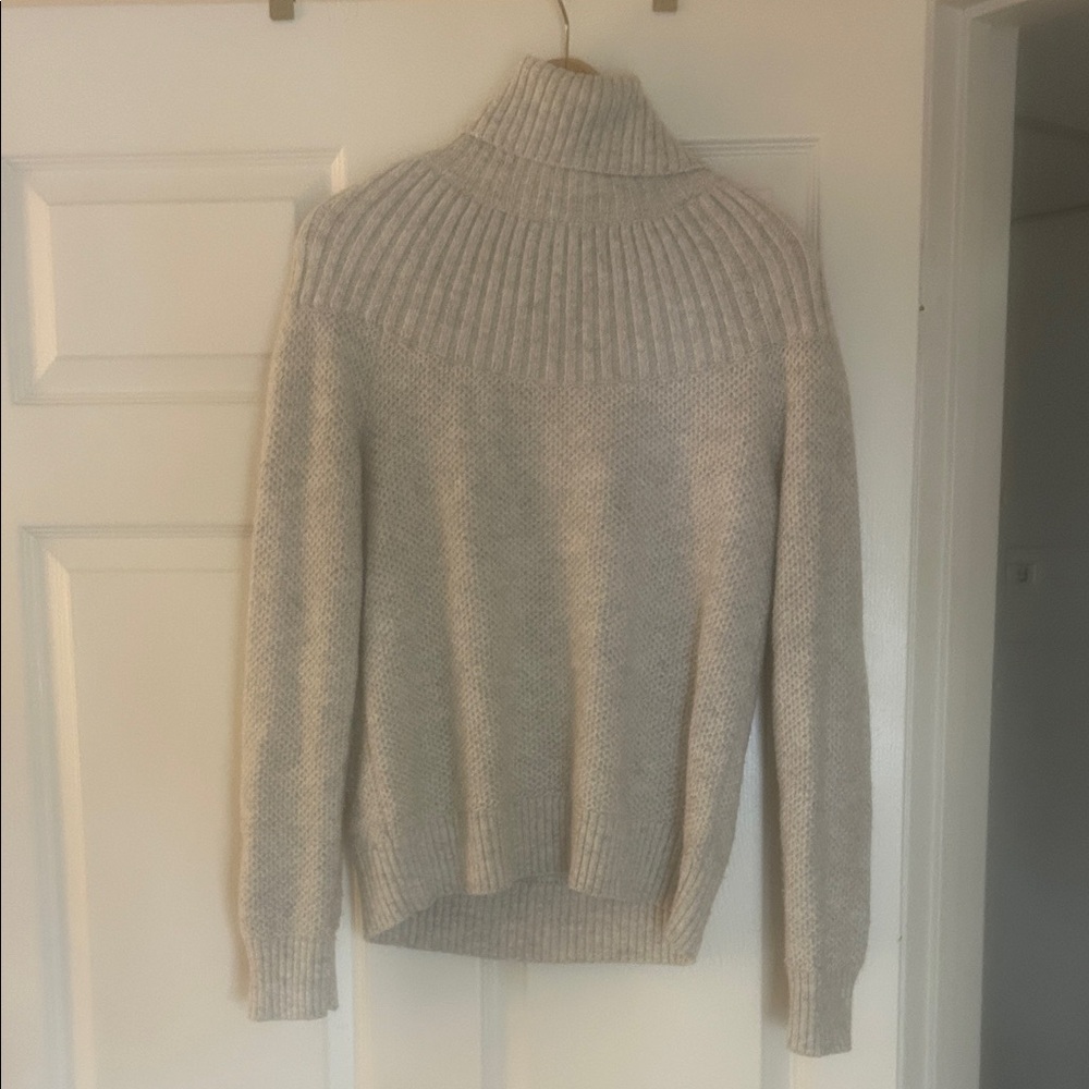 J. Crew Light Gray Cowl Neck Sweater